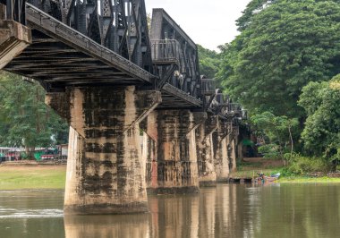 Landmark bridge over the River Kwai at Kanchanaburi Thailand