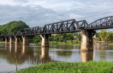 Landmark bridge over the River Kwai at Kanchanaburi Thailand