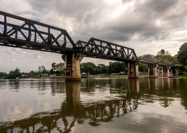 Landmark bridge over the River Kwai at Kanchanaburi in Thailand