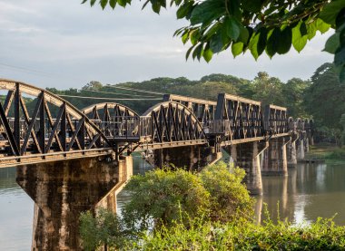 Landmark bridge over the River Kwai at Kanchanaburi in Thailand