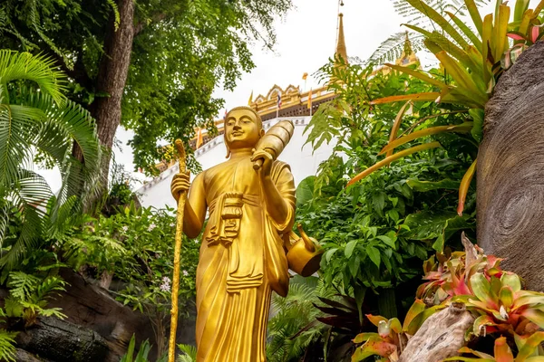 Statue Wat Saket Buddhist Temple Downtown Bangkok — Φωτογραφία Αρχείου