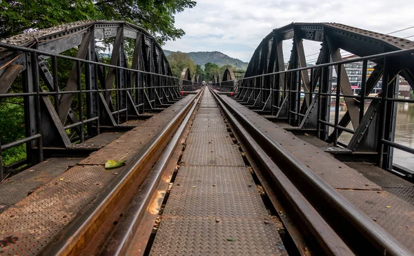 Landmark bridge over the River Kwai at Kanchanaburi Thailand