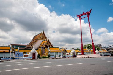 Landmark Wat Suthat Buddhist Temple in Bangkok Thailand