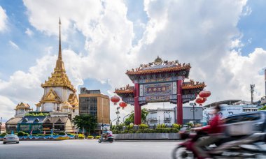 Bangkok Tayland 'daki Çin Mahallesi Kapısı