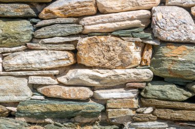 Yunanistan 'ın Sifnos Adası' ndaki Kastro 'da taş duvar