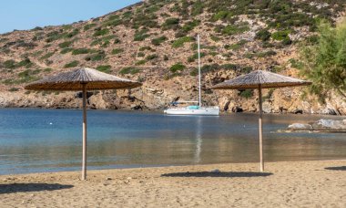 Yunanistan 'ın Sifnos Adası' ndaki Faros Plajı