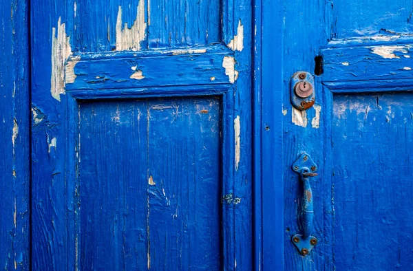 Weathered Door Parikia Town Paros Island Greece — Stock Photo, Image