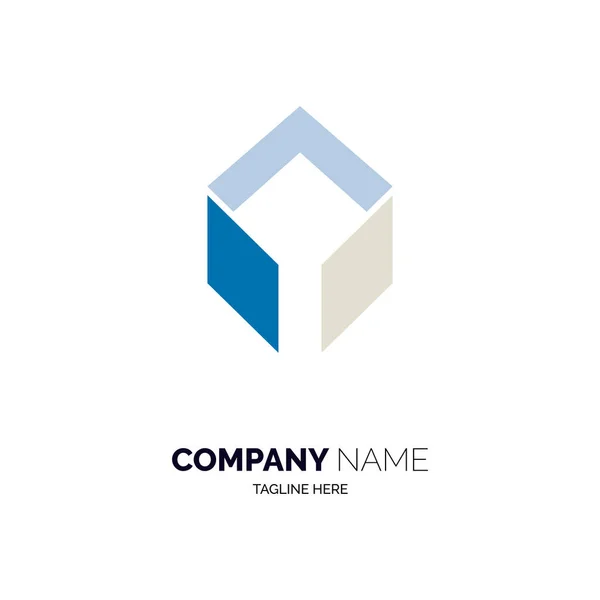 Marka Veya Şirket Için Küp Logo Şablonu Tasarım Vektörü — Stok Vektör