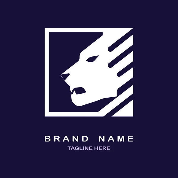 Diseño Plantilla Logotipo León Moderno Para Marca Empresa Otros — Archivo Imágenes Vectoriales
