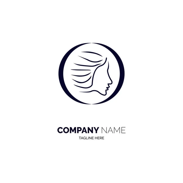 Πρόσωπο Λογότυπο Πρότυπο Σχεδιασμό Διάνυσμα Για Εμπορικό Σήμα Την Εταιρεία — Διανυσματικό Αρχείο