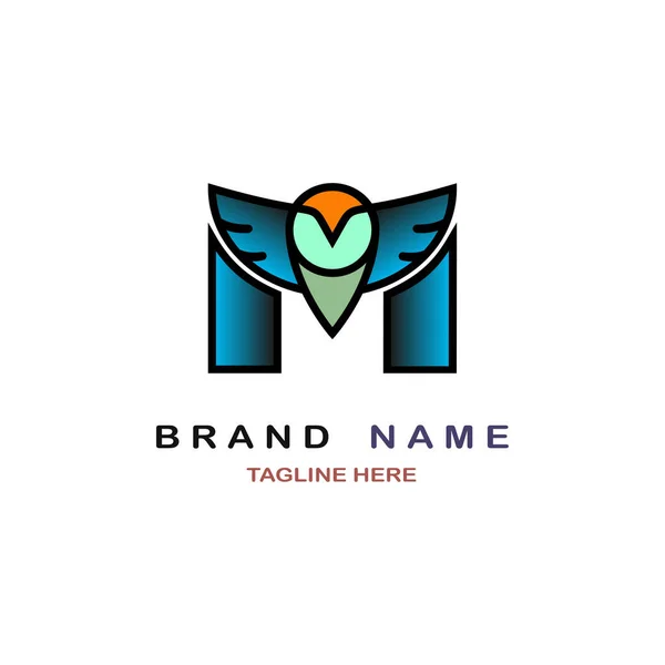 Brief Logo Vogelförmige Designs Vektor Für Marke Oder Unternehmen Und — Stockvektor