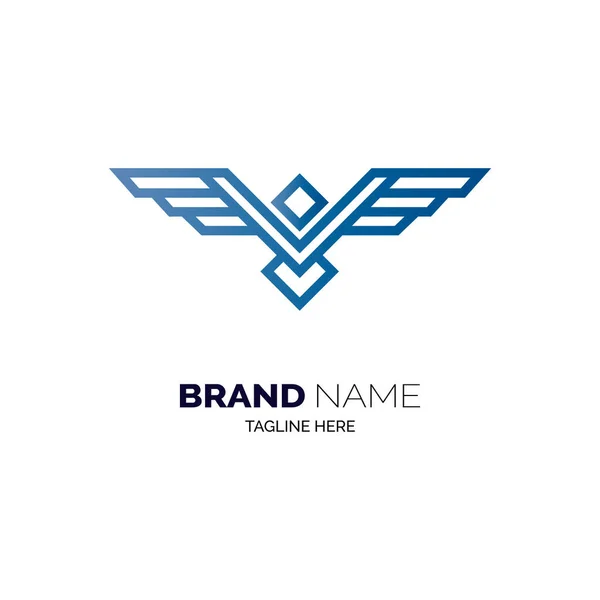 Plantilla Diseño Logotipo Línea Pájaro Para Marca Empresa Otros — Archivo Imágenes Vectoriales