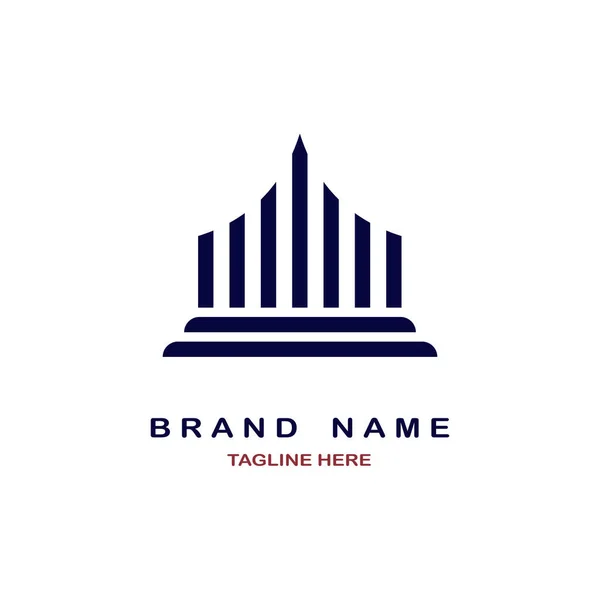 Desain Logo Real Estate Pagar Templat Untuk Merek Atau Perusahaan - Stok Vektor
