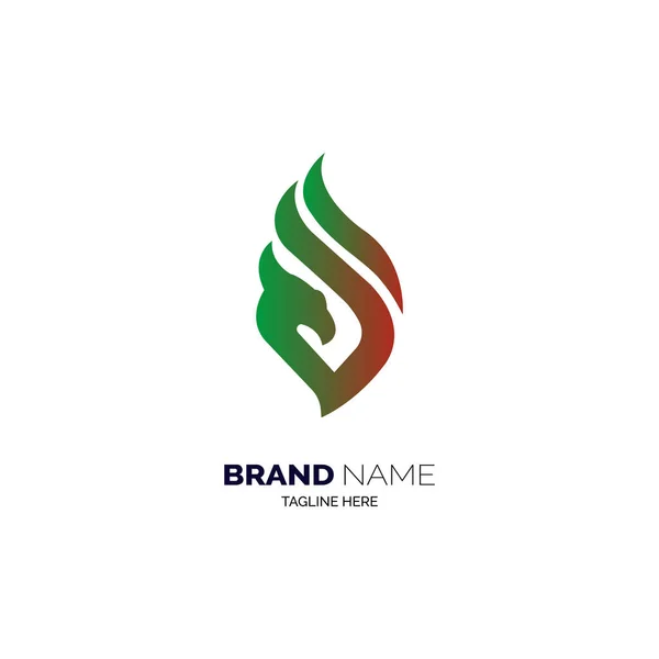 Plantilla Diseño Logotipo Dragón Fuego Para Marca Empresa Otros — Archivo Imágenes Vectoriales