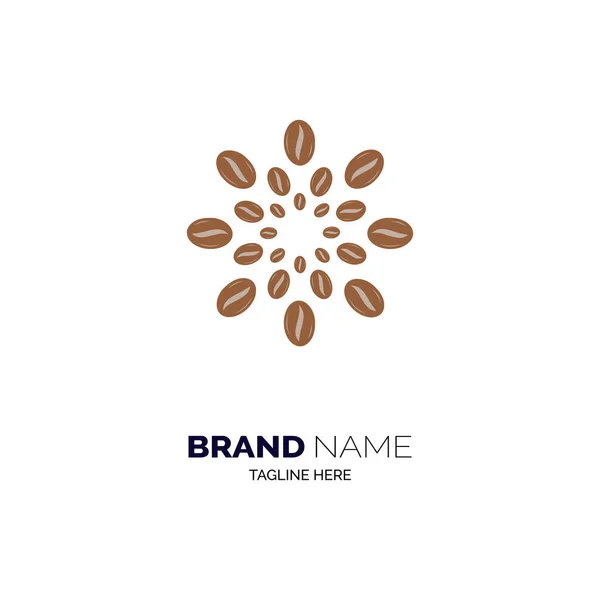 Diseño Plantilla Logotipo Granos Café Para Marca Empresa Otros — Archivo Imágenes Vectoriales