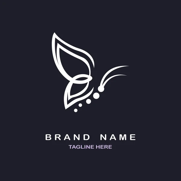 Butterfly Line Style Logo Design Template Brand Company Other — Stockvektor