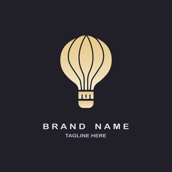 Heißluftballon Logo Design Vorlage Für Marke Oder Unternehmen Und Andere — Stockvektor