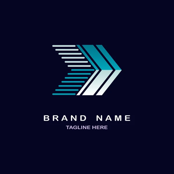Vector Arrow Logo Template Design Logistics Delivery Company Brand Other — ストックベクタ