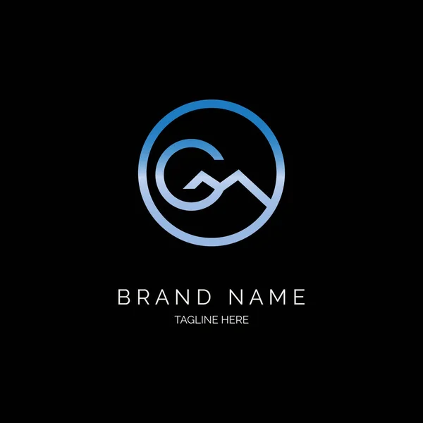 ブランドや企業のためのGmの手紙のロゴデザインテンプレートやその他 — ストックベクタ