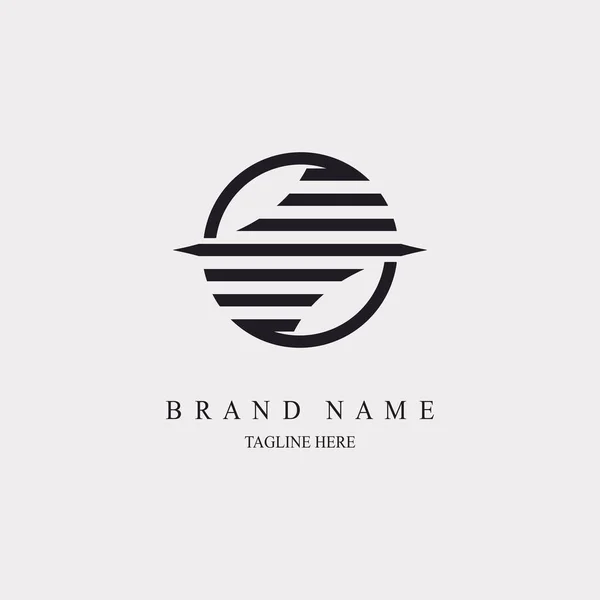 Línea Círculo Moderno Logotipo Icono Plantilla Diseño Para Marca Empresa — Archivo Imágenes Vectoriales