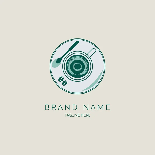 Wzór Logo Kawiarni Dla Marki Lub Firmy Innych — Wektor stockowy