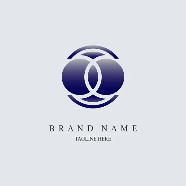 Desain Templat Logo Lingkaran Modern Untuk Merek Atau Perusahaan Dan - Stok Vektor