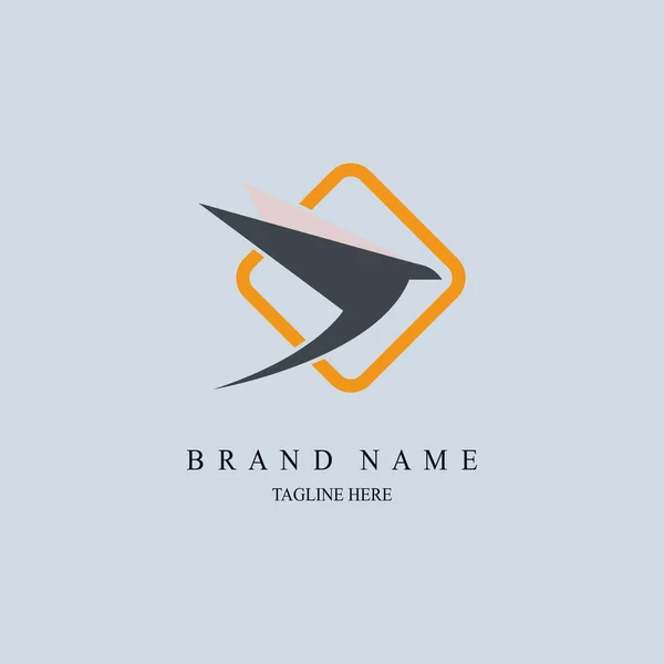 Terbang Logo Desain Modern Burung Untuk Merek Atau Perusahaan Dan - Stok Vektor