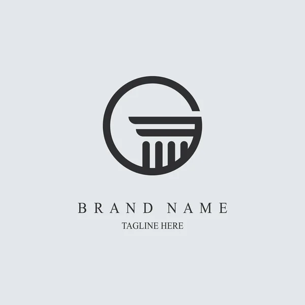 Колонны Дизайн Логотипа Недвижимости Бренда Компании Другие — стоковый вектор