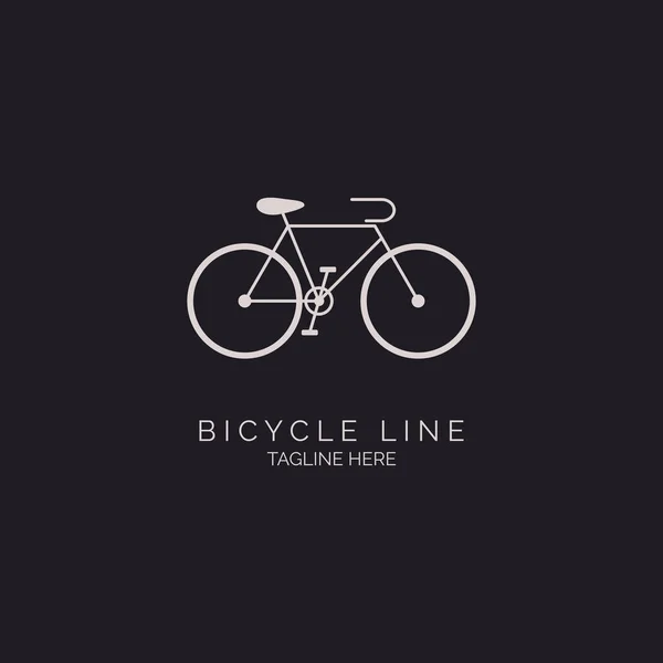 Bicycle Line Style Monogram Logo Design Template Brand Company Other — Stock Vector