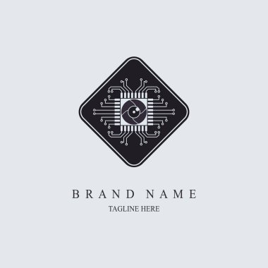 Kamera Entegre Devre mikroçip CPU logo tasarım şablonu marka veya şirket ve diğer şirketler için