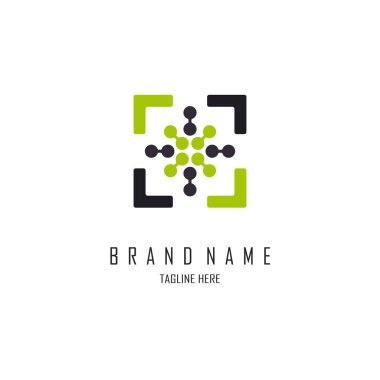 Marka ya da şirket için modern monogram logo şablonu tasarımı