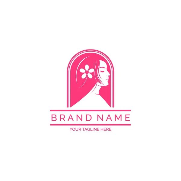 Diseño Plantilla Logotipo Spa Salón Belleza Cara Mujer Para Marca — Archivo Imágenes Vectoriales