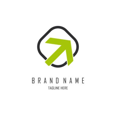 Arrow logosu marka veya şirket için modern şablon tasarım vektörü