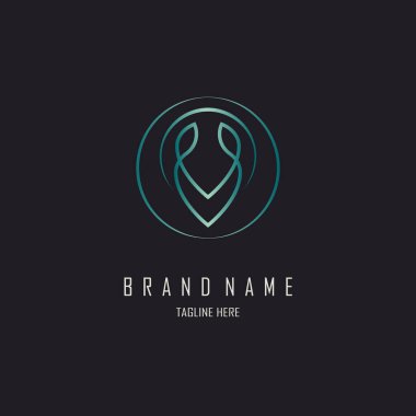 Marka ya da şirket için modern monogram logo şablonu tasarımı