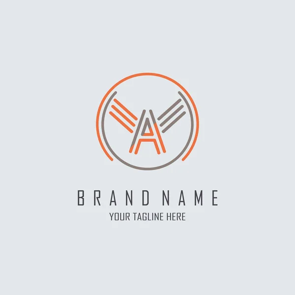 手紙ブランドや会社などのための翼のロゴデザインテンプレート — ストックベクタ