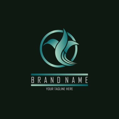 Uçan kuş modern logo şablonu tasarımı marka veya şirket ve diğer