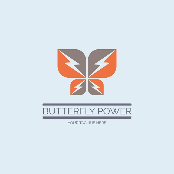 Conception Modèle Logo Électrique Puissance Papillon Pour Marque Entreprise Autres — Image vectorielle