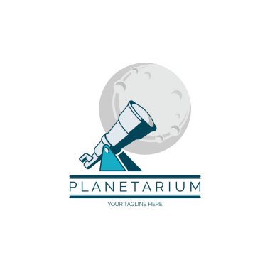 Marka ya da şirket için planetaryum kapsam alanı logo tasarım şablonu