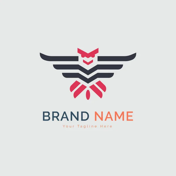 Flyga Fågel Modern Logotyp Mall Design För Varumärke Eller Företag — Stock vektor