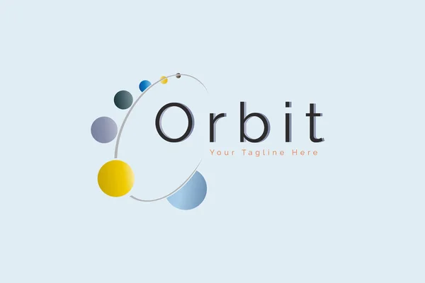 Universo Orbita Cosmos Espacio Logotipo Diseño Plantilla Para Marca Empresa — Vector de stock