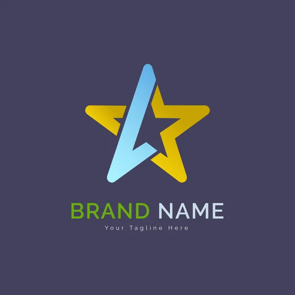 Stjärna Modern Logotyp Mall Design För Varumärke Eller Företag Och — Stock vektor