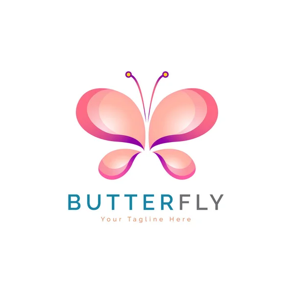 Papillon Design Modèle Logo Moderne Pour Marque Entreprise Autres — Image vectorielle