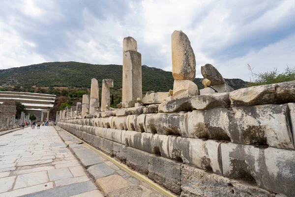 Vue Sur Ville Antique Ephèse Ephèse Était Une Ville Grèce — Photo