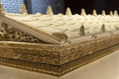 İstanbul Arkeoloji Müzesi, Türkiye 'deki bir lahitin ayrıntılı görünümü.