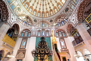 Interior view of Yeni Valide Mosque in Istanbul. Yeni Valide Mosque is an 18th century Ottoman mosque in the Uskudar district of Istanbul.