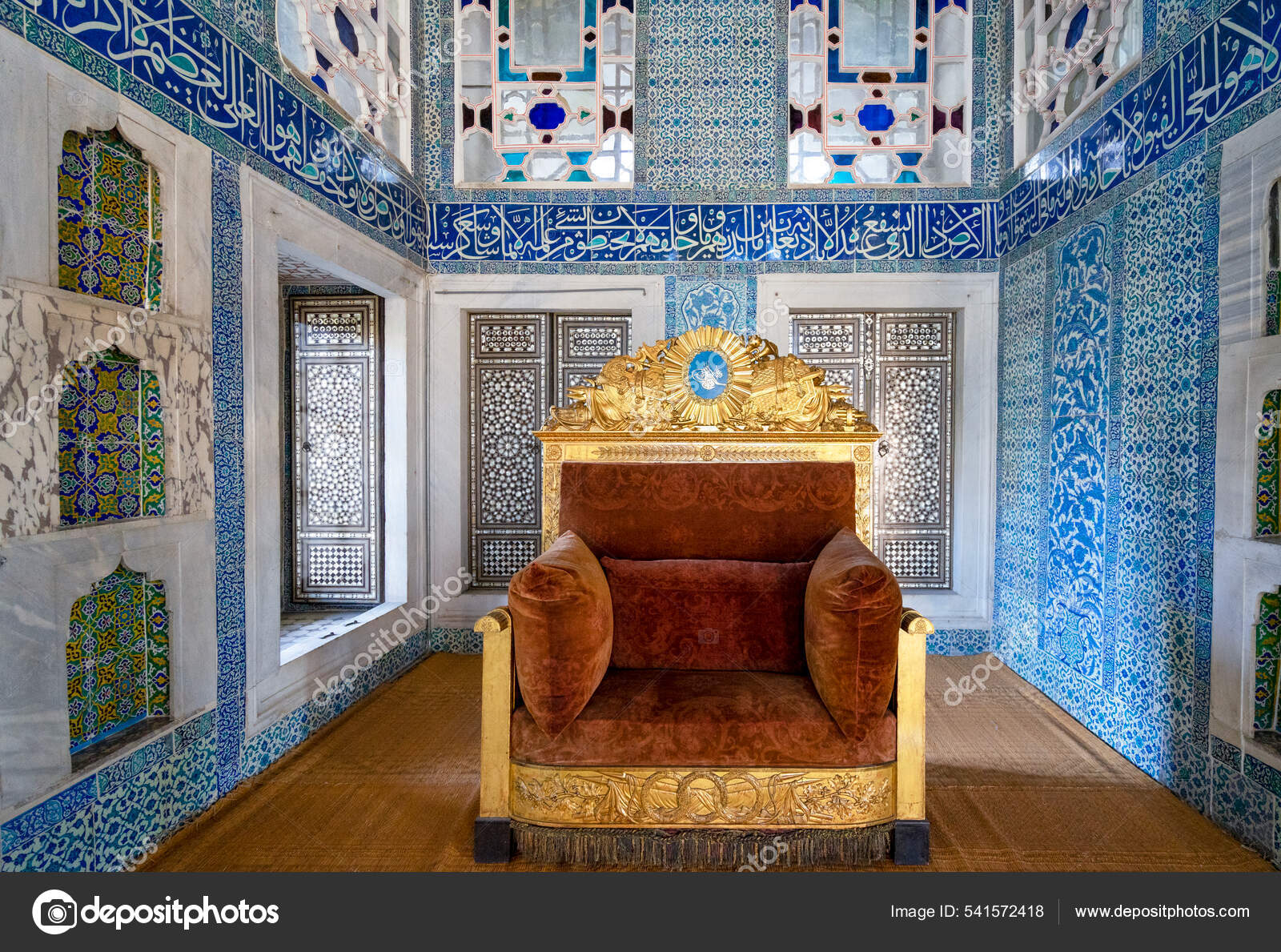 Throne Ottoman Sultan Mahmud Seat Sultanate Topkapi Palace.
