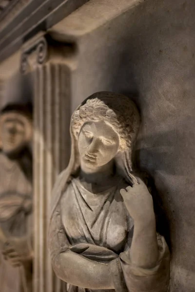 Sarcofaag Van Rouwende Vrouwen Het Archeologisch Museum Van Istanbul Turkije — Stockfoto