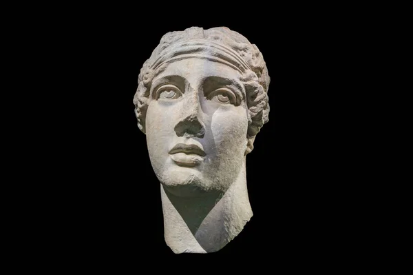 Marmurowa Głowa Słynnego Greckiego Poety Sappho Wiek Okres Hellenistyczny Smyrny — Zdjęcie stockowe