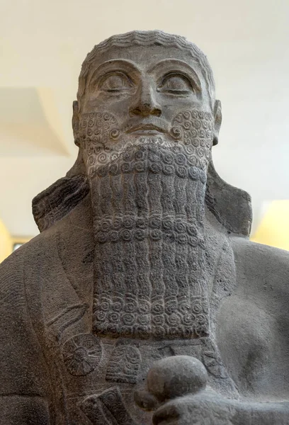 Posąg Króla Asyryjskiego Salmanesera Iii 858 824 Muzeum Archeologii Stambule — Zdjęcie stockowe