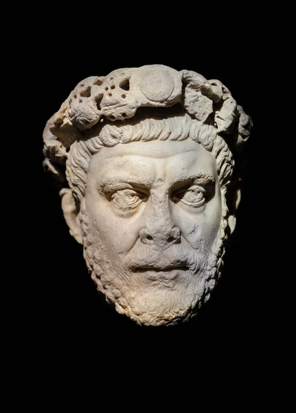 Mármore Cabeça Imperador Romano Diocleciano Período Romano 284 305 Museu — Fotografia de Stock